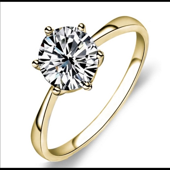 Jewelry - New Gold 1 Carat Classic Six Claw Engagement Ring
